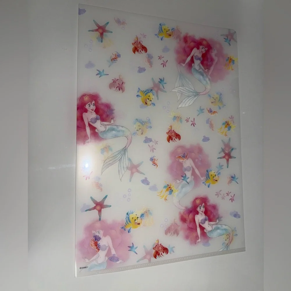 Disney Japan Clear File Folders: The Little Mermaid 2018 Ariel Flounder Set of 4